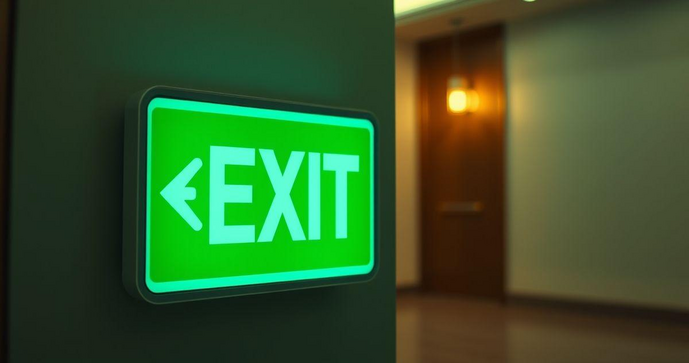Placa de Rota de Fuga: Segurança em Primeiro Lugar