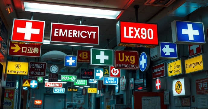 Placas de sinalização de emergência essenciais para segurança