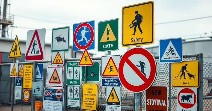 Placas de sinalização de segurança do trabalho para proteção efetiva