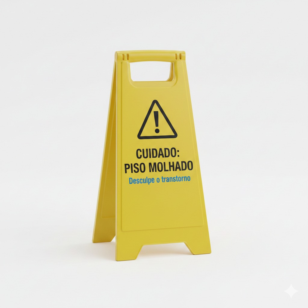 cavalete de sinalização plástico