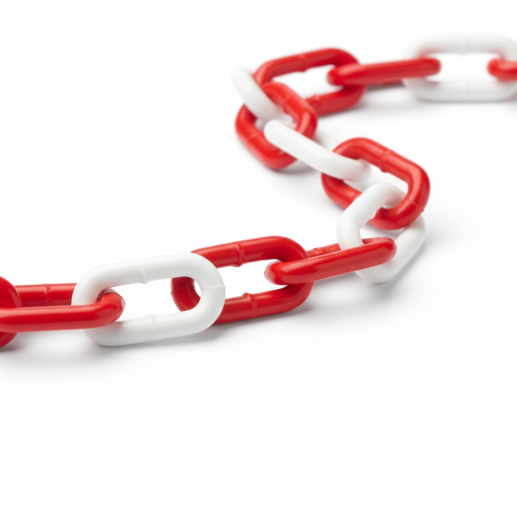 corrente plástica para sinalização