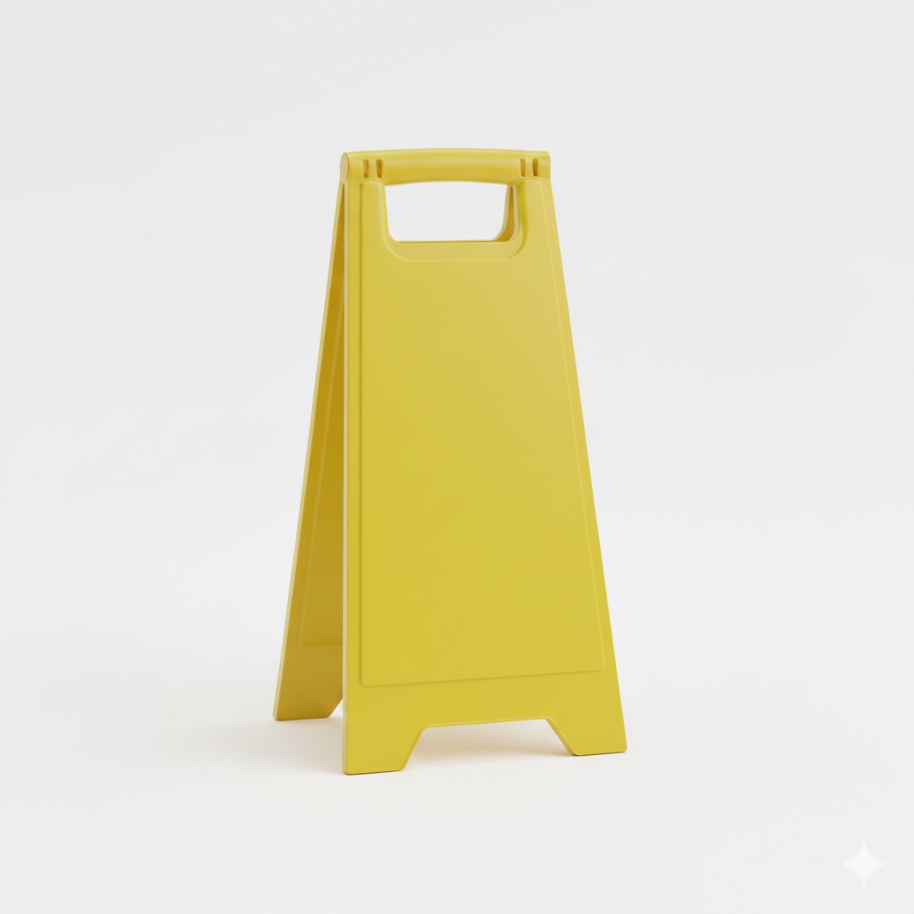 cavalete de sinalização plástico