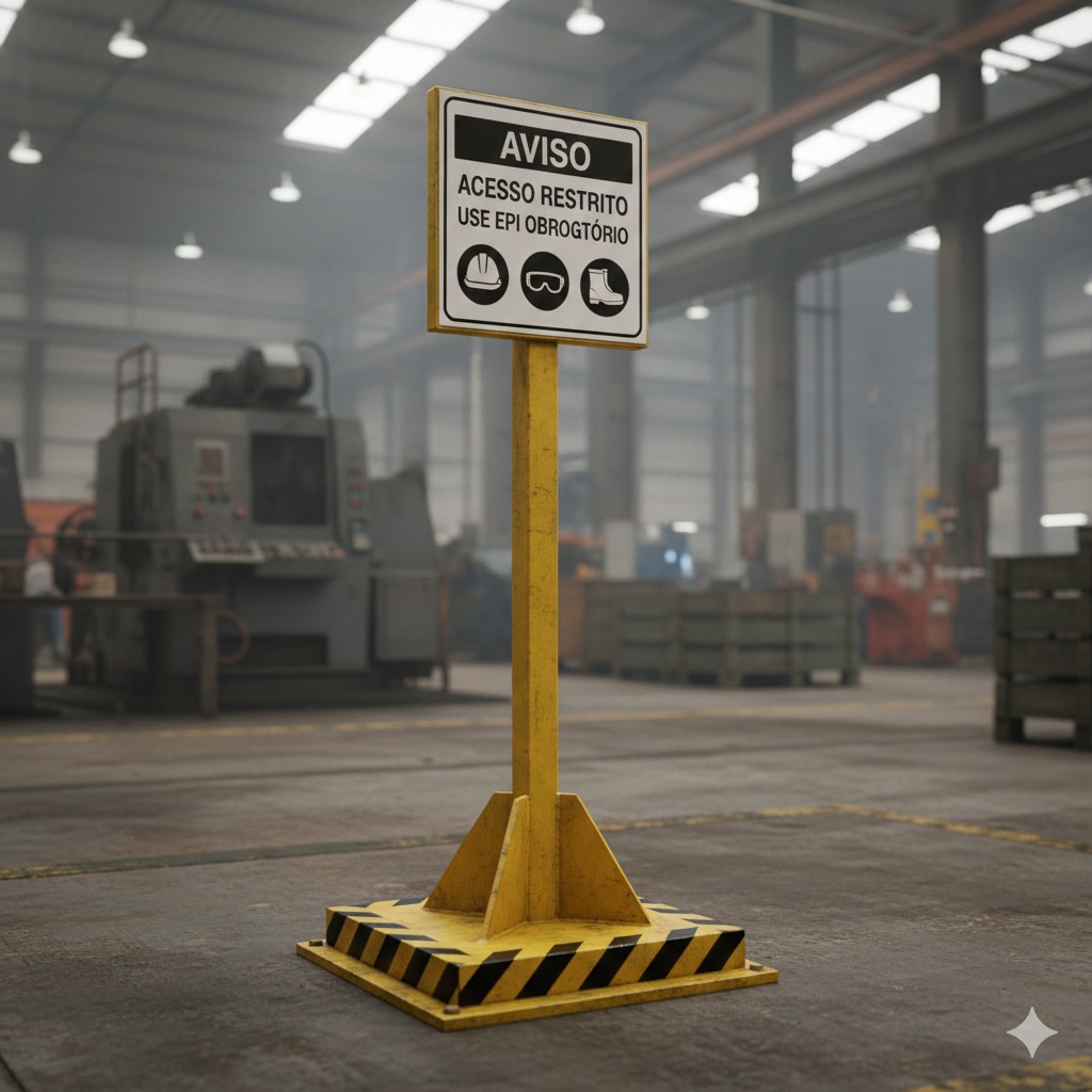 pedestal de sinalização personalizada