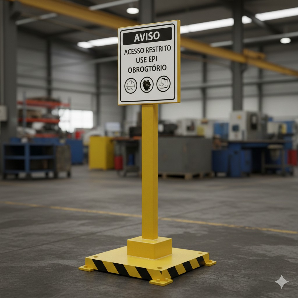 pedestal de sinalização personalizada