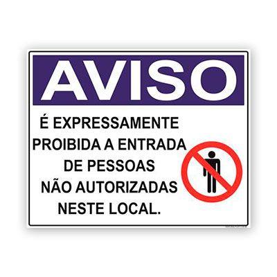 Placa de segurança aviso