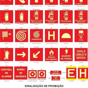 Placas de sinalização de emergência