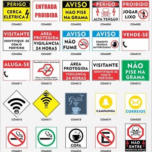 Placas indicativas para empresas