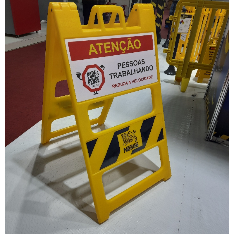 Cavalete Sinalizacao Plástico Personalizado